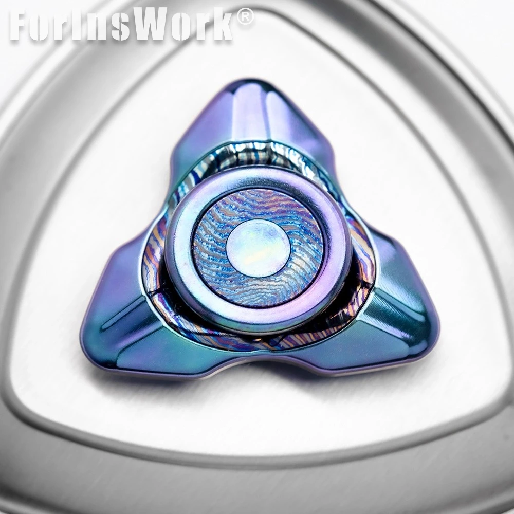NOVO Ultra Inlaid Zirconium Damascus Fingertip Attack Speed Feel Gyro EDC Tide Play Decompression Toy