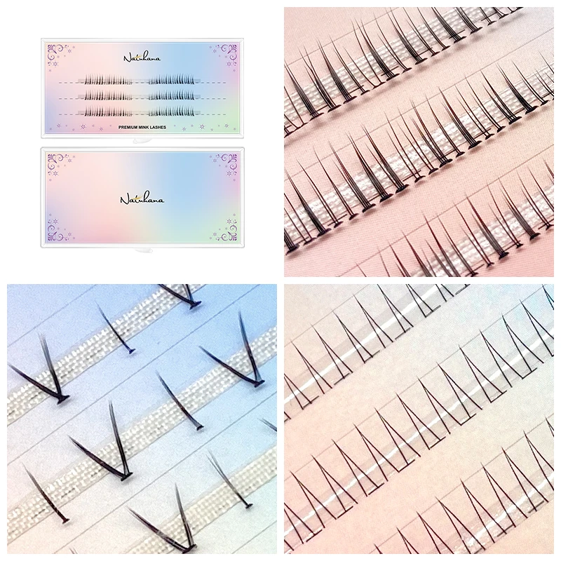 NATUHANA DIY Individual Lashes Mix Bottom Lashes Soft Natural False Eyelashes Lower Under Lash Extension Korean Makeup Tools