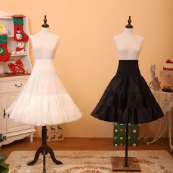 High-Waisted Pleated Tulle Petticoat Mini Skirt for Women White Black Lolita under Skirt Girl's Costume Accessory