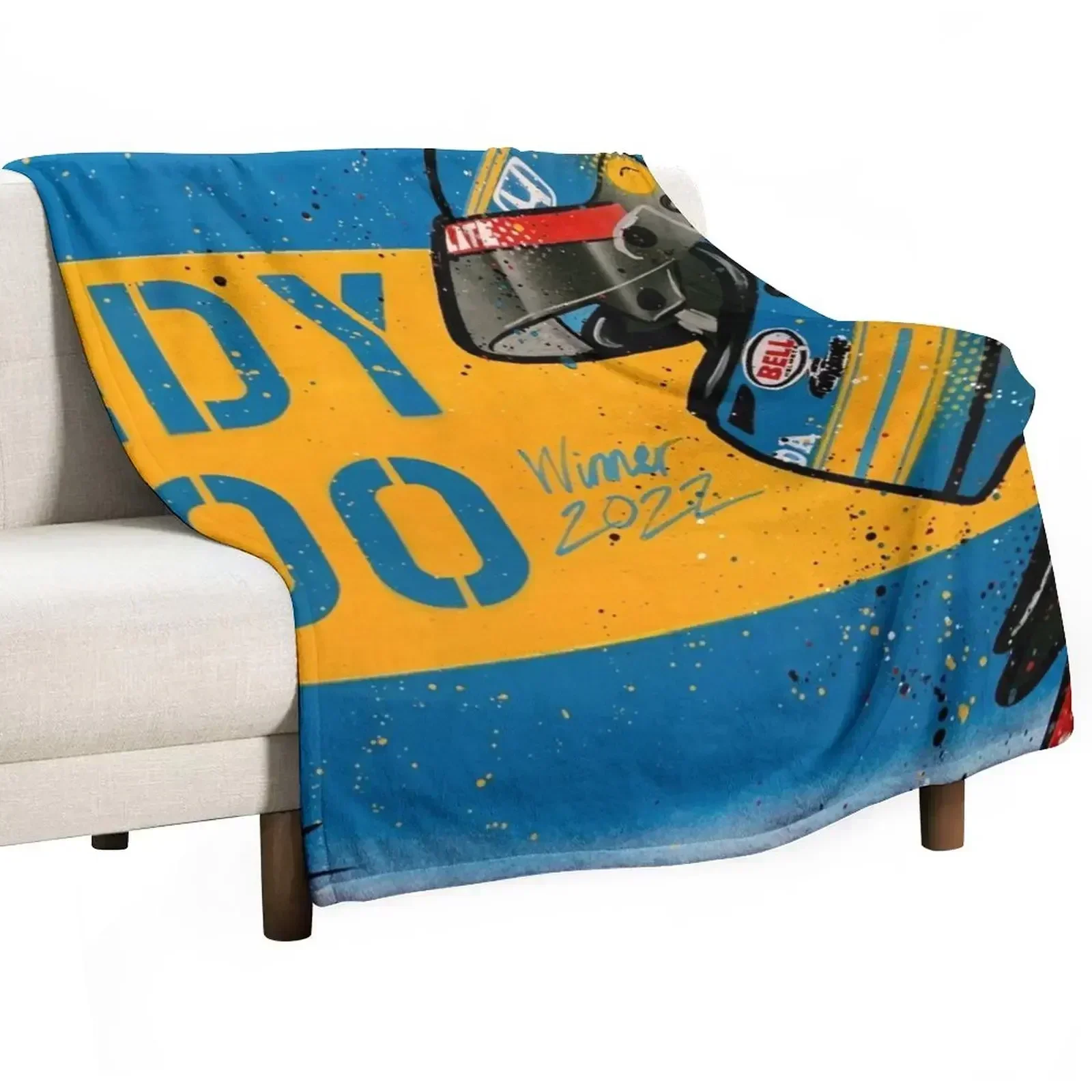 Copy of Marcus Ericsson, Indy500, graffiti painting by DRAutoArt Throw Blanket Heavy Giant Sofa Cute Plaid Hairys Blankets