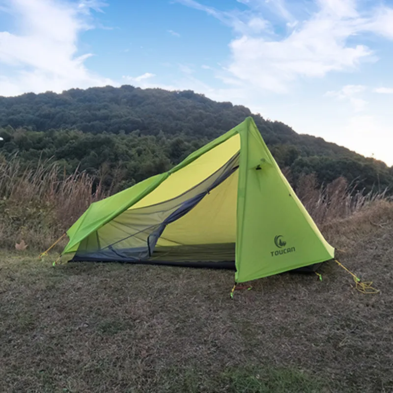 Outdoor Camping Ultralight Trekking Tent Waterproof Beach Tent Double Layer Lightweight Easy To Build Portable Survival Shelter