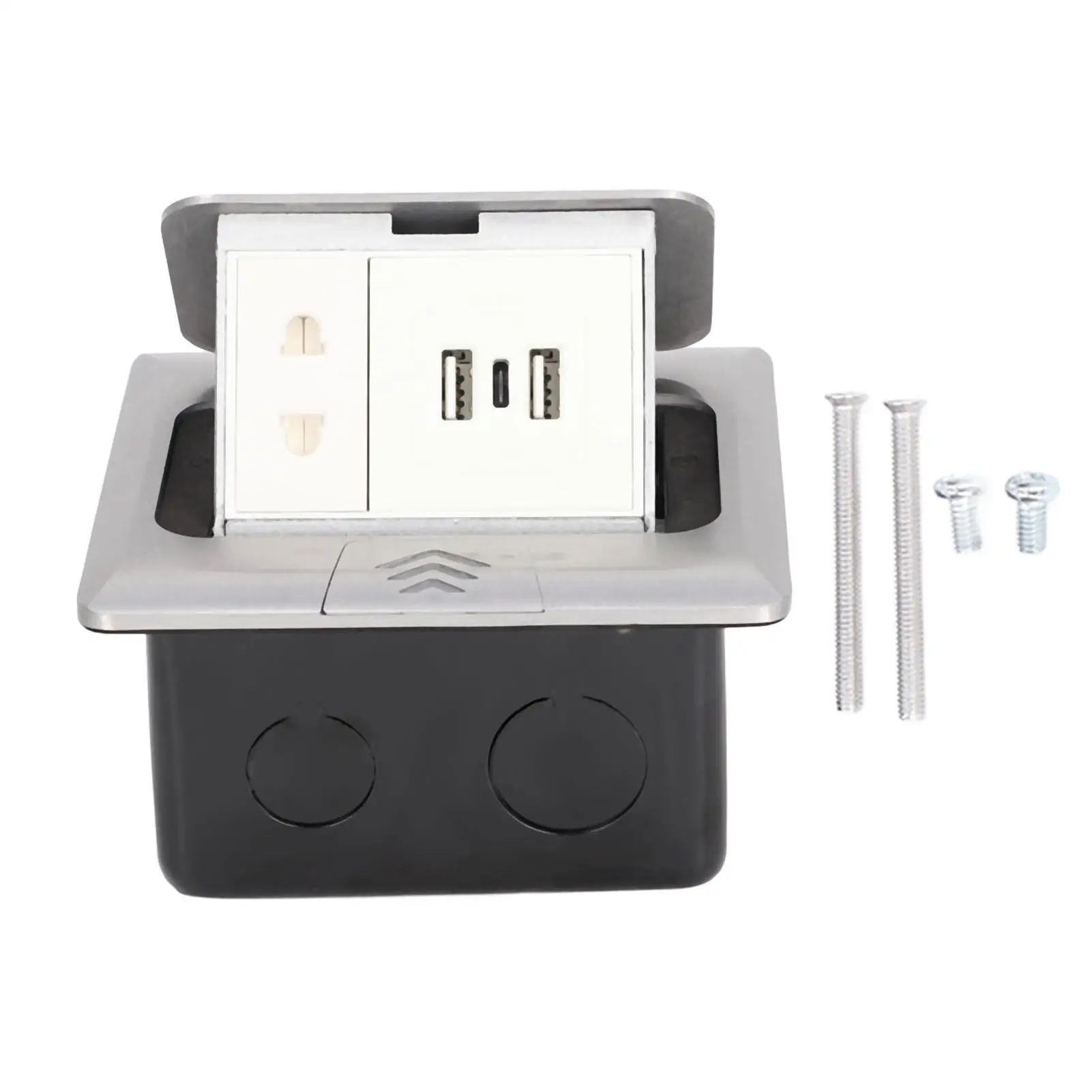 

Desktop Socket with TYPE-C Dual USB Ports and US Standard Floor Electrical Outlet