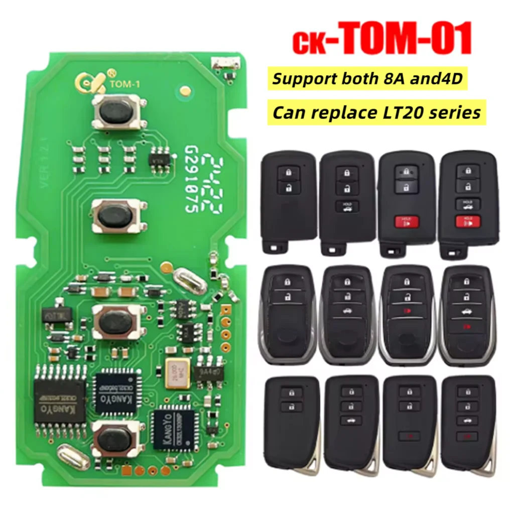 

Лидер продаж CK TOM Series TOM-O-01 Поддержка 8A/4D Smart PCB Дистанционная плата для Toyota RAV4 Hilux Land Cruiser Lexus RX350