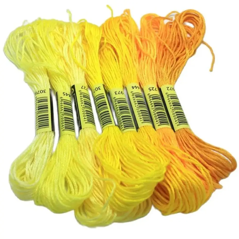 

Unique Cross Stitch Thread Craft Gradient Color Floss Sewing Skeins 24 Pieces /8 Meters /6 Strands Polyester Cotton