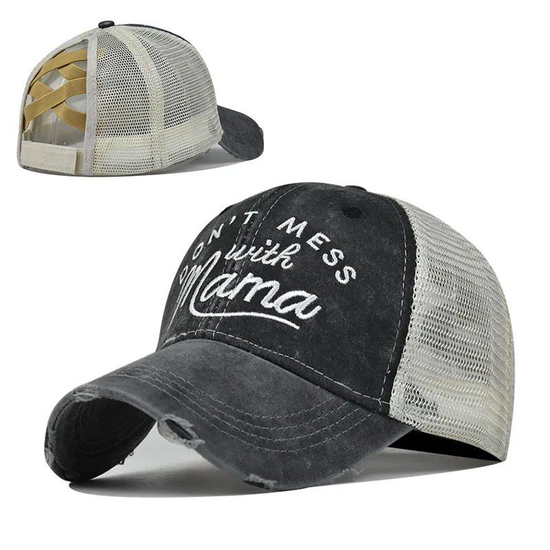 

MAMA Cross Women s Protection Sun Hat Ponytail Baseball Cap