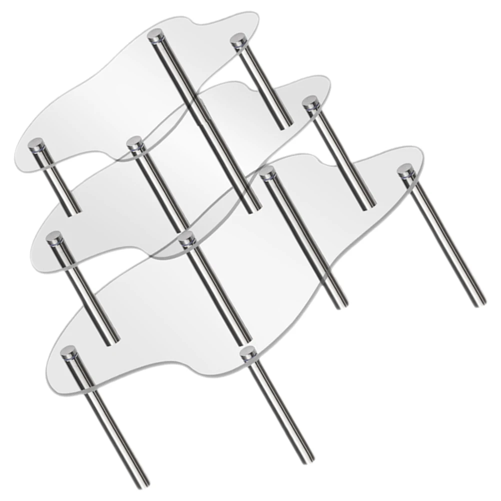 

3 Layers Cake Clear Dessert Display Holder Cupcake Riser BT099 Medium Large Xlarge Dessert Display Holder Size