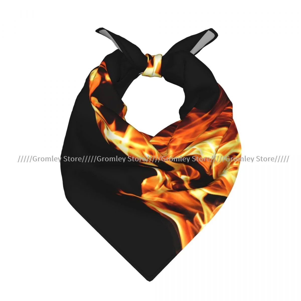 

Fire Burning Square Scarf Ladies Casual Head Neck Wrap