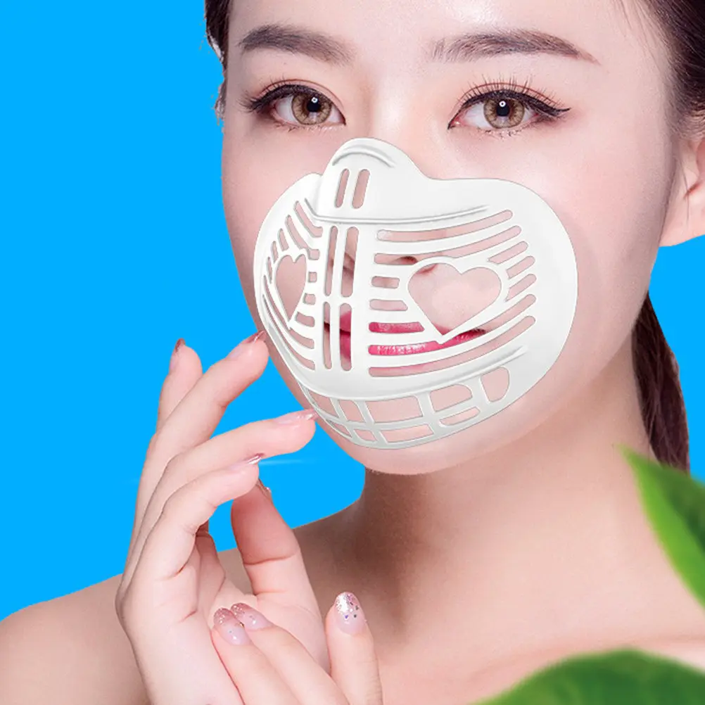 

10Pcs Safe Lightweight Pe Mask Inner Support Frame Reusable 3D Mask Bracket for Makeup Protection Steady Breathing Comfort Fit
