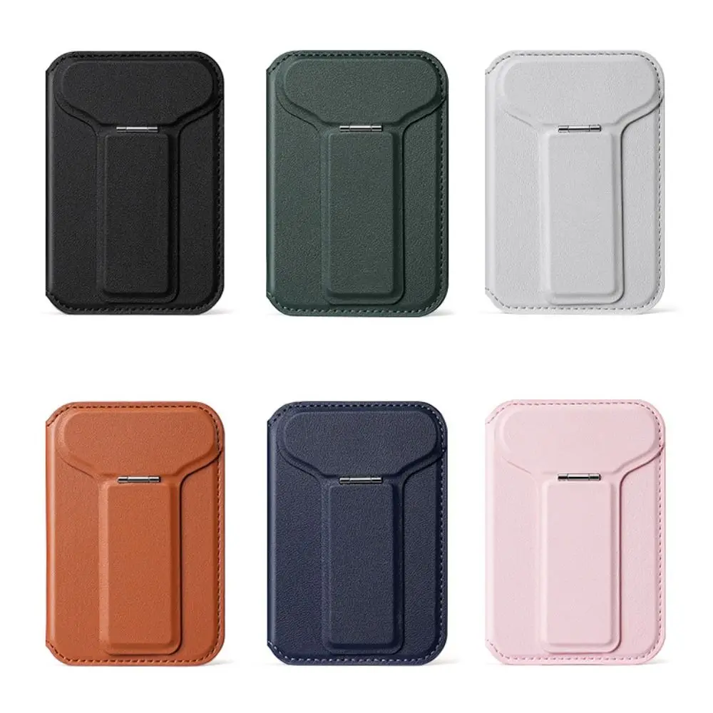 

Colorful Magsafe Wallet Phone Card Holder Multi-angle Foldable Wallet Card Bag Strong Adsorption Leather Card Clip Female