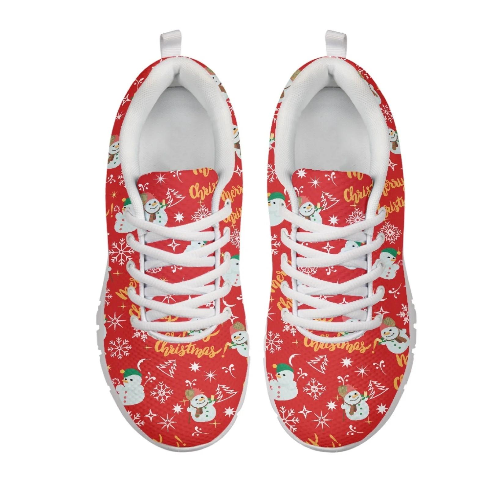 Coloranimal Christmas Cat Women Sneakers Casual Lace Up Womens Athletic Walking Sneakers for Travel