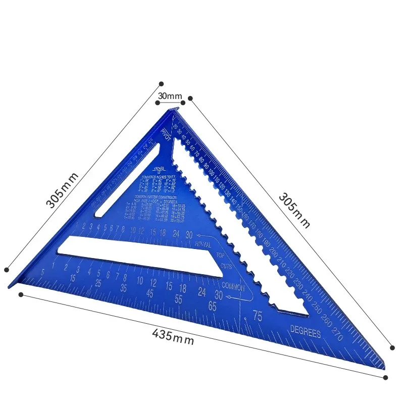 12/7inch Triangle Angle Ruler Squares Triangular Measuring Ruler Woodwork Angle Protractor Gauge Measuring Tool Dropshipping