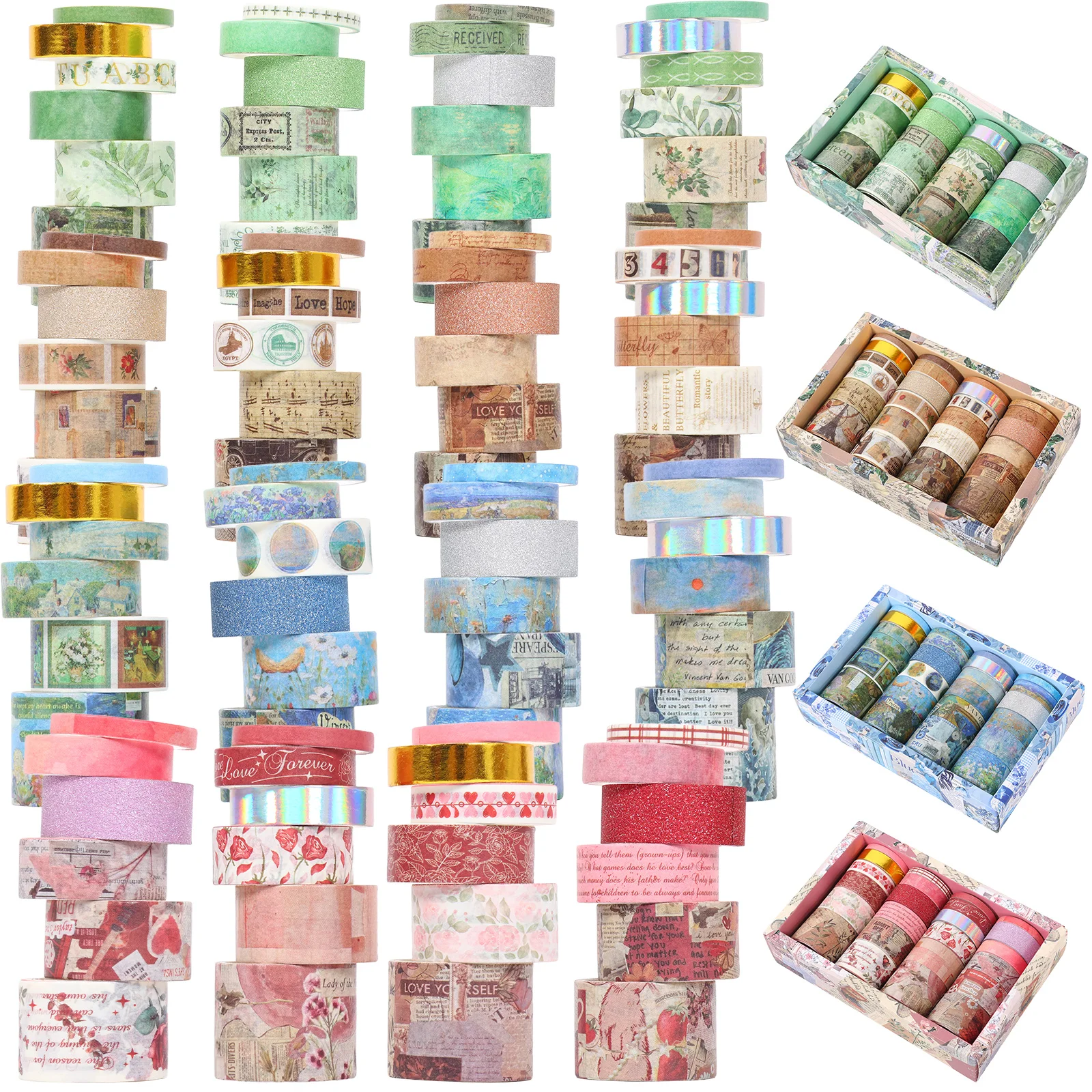 Kariertes Washi-Tape-Set, braune dekorative Klebebänder für Scrapbooking, Junk-Journal-Zubehör, Bullet-Journaling, Bastelbedarf, DIY