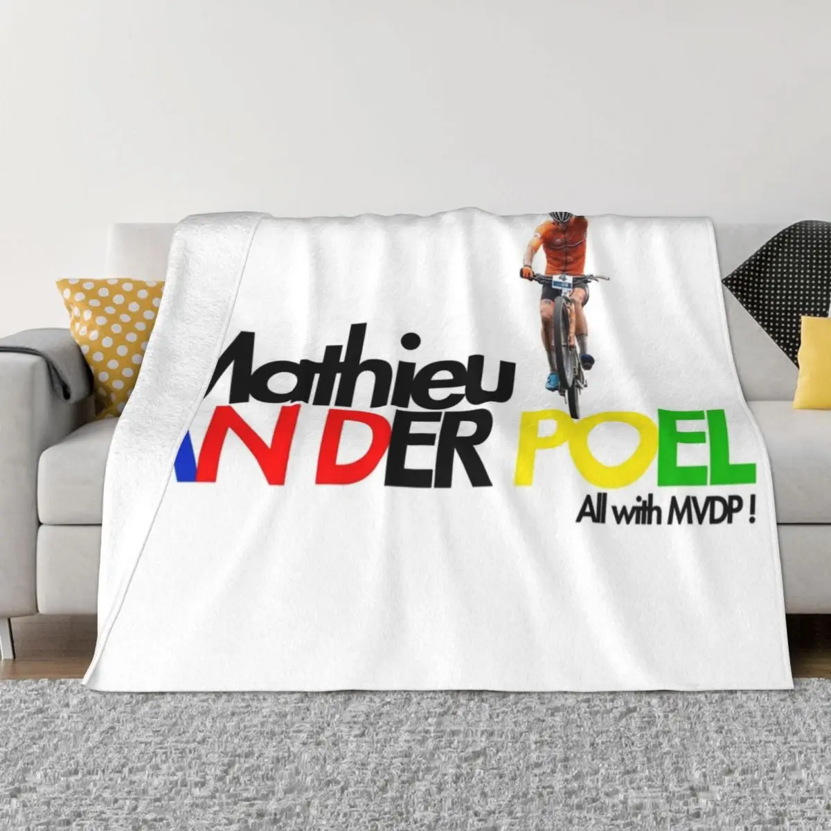 Mathieu van der Poel All with MVDP ! Throw Blanket Warm Blanket Weighted Blanket