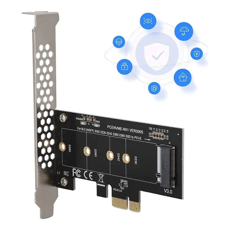 M.2 To PCI E3.0 X1 Expansion Card M2 SSD NGFF NVME(M Key) To Pcie 3.0 X 1 For Desktop PCI Express Slot (1 Pcs)