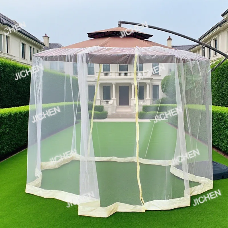 

Открытый зонтик, москитная сетка, защита от насекомых, солнцезащитный зонт, сетчатый чехол, римский зонт, двор, мобильный сарай, сетчатый чехол