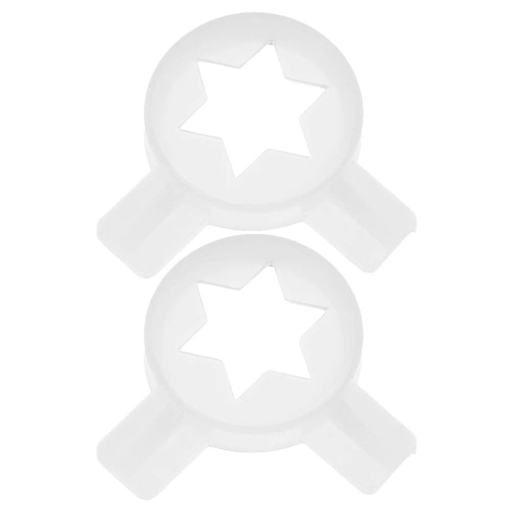 

2pcs Ice Cream Machine Nozzle Flower Tips Plastic Stainless Steel Reusable Cone Maker Cookie Fittings Lids Accessories