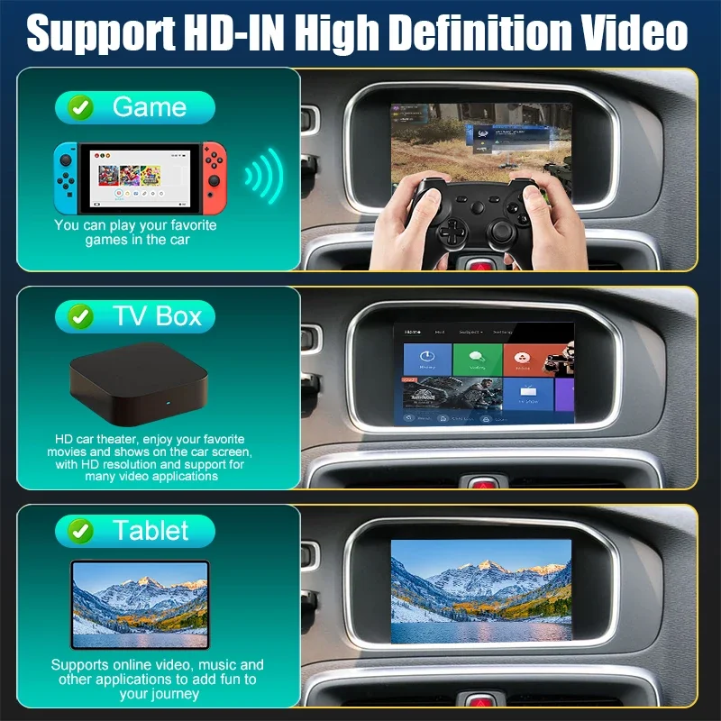 Wireless CarPlay Android Auto Box 5G Upgrade Version For Volvo V40 V60 XC60 S60 V70 XC70 S80 2010-2014 OEM Microphone Accessorie