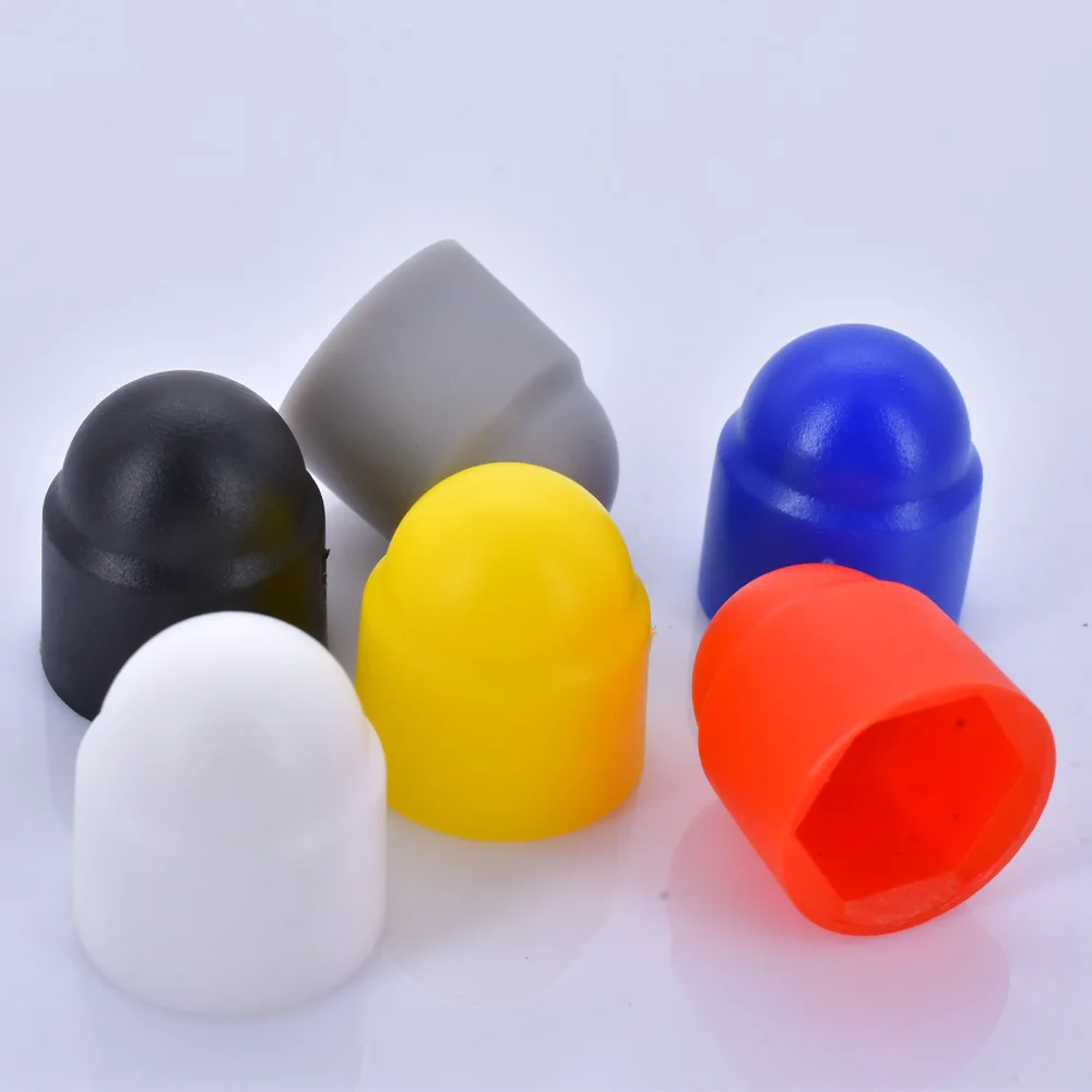 M3-M24 Socket Hex Caps Nut PE Plastic Hexagon Protection Cap Cover Acorn Plastic Hexagon Bolts Nut Car Wheel Exterior Decoration