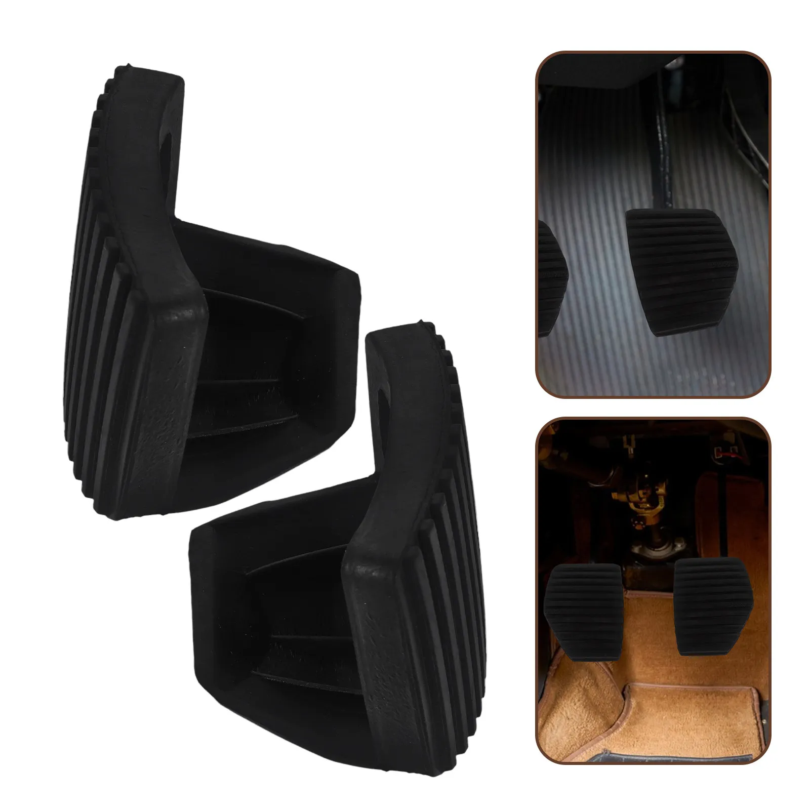 1 paire de couvre-pédales en caoutchouc de qualité automobile pour pédales de frein et d'embrayage, contrôle amélioré, confort, fiabilité à long terme, intérieur de voiture