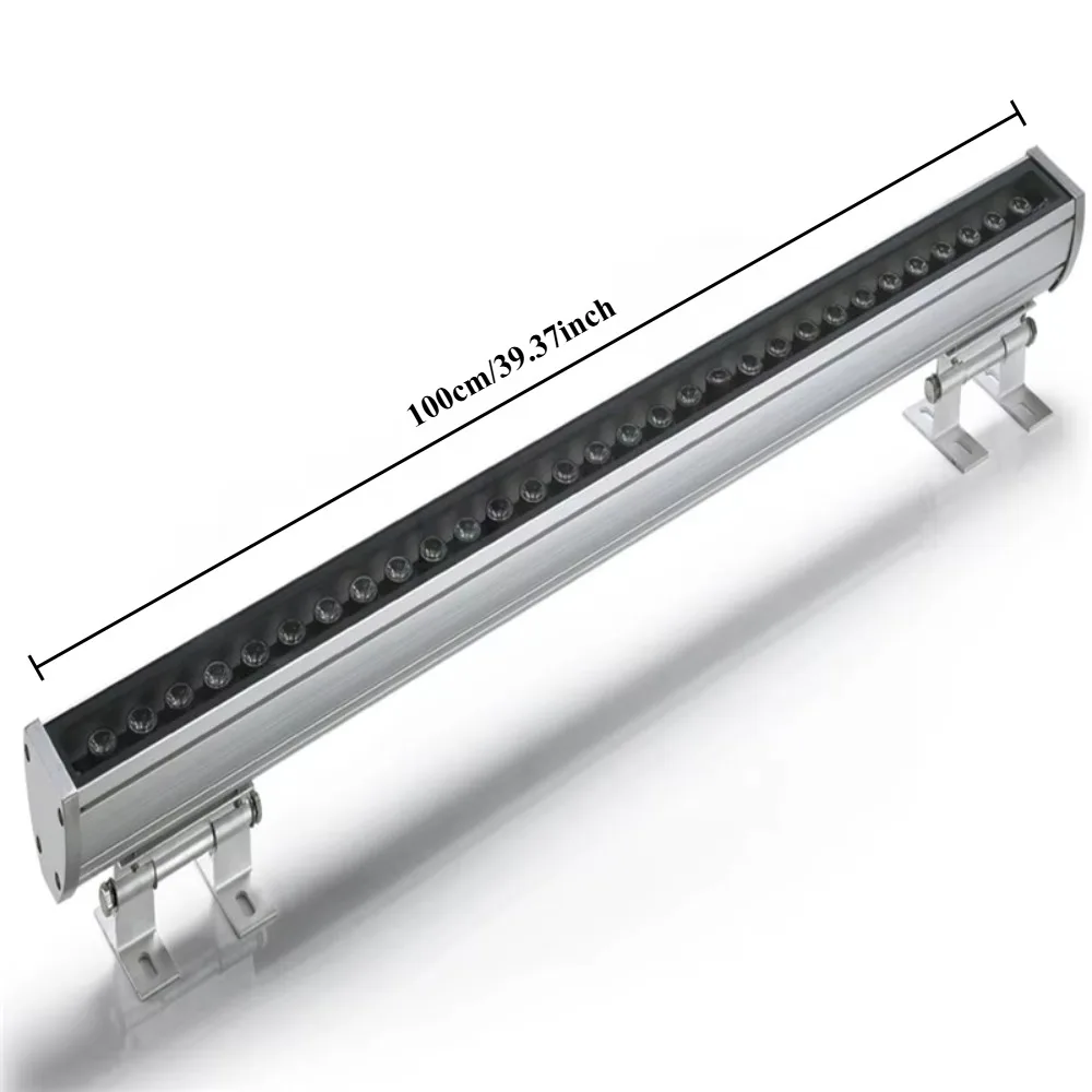 36W 100CM LED Wandfluter Linearer Lichtbalken Außenwandleuchte Landschaftsbeleuchtung IP65 Wasserdicht Warmweiß Kaltweiß