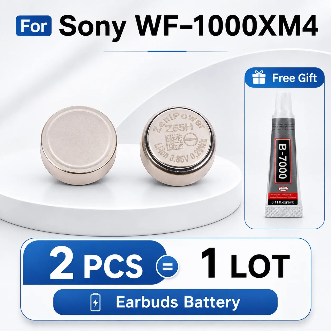 Z55H Z55  Replacement Battery for Sony WF-1000XM4 WF-1000XM3 Bluetooth Headset Charging Case Repair Cell Parts