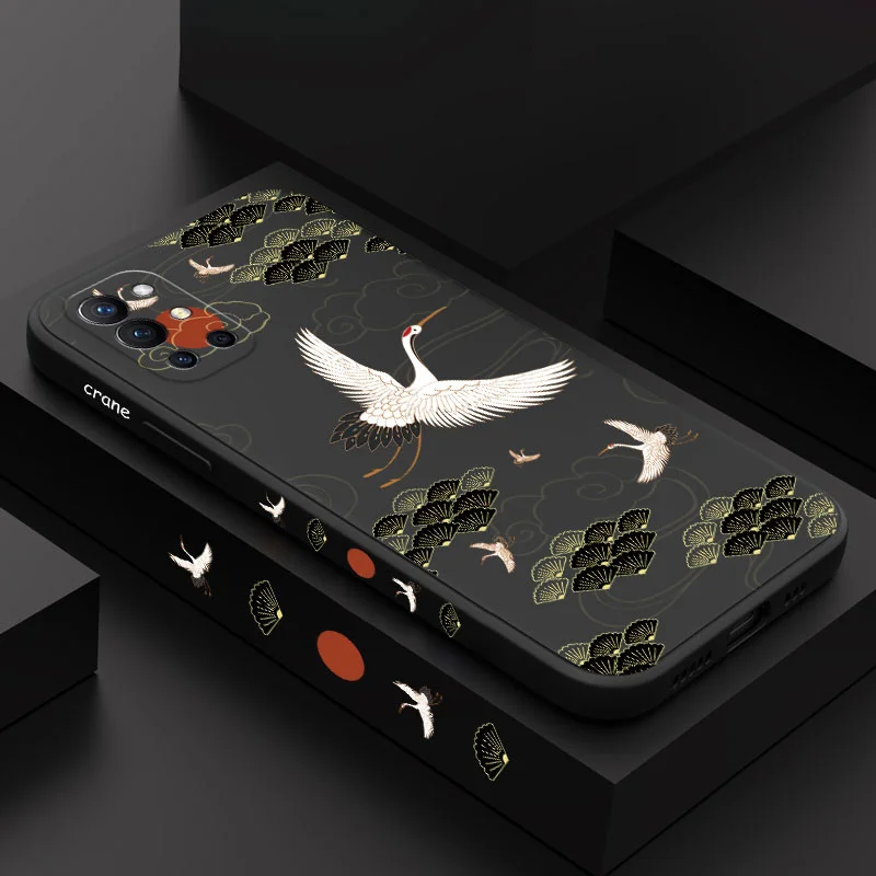 

Fairy Crane Phone Case For Oneplus 10 10T 10R 9R 9RT 9 8T 8 7 7T Pro 5G Liquid Silicone Cover