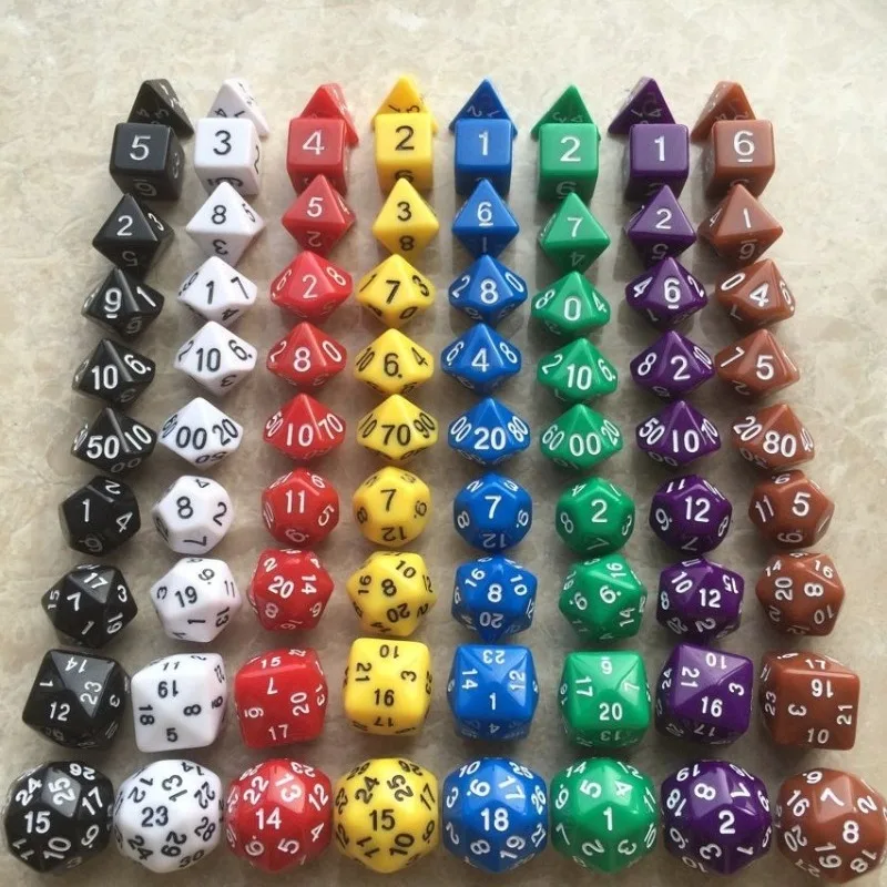 10Pcs/set Multi Sided Dice 4 To 30 Sided Multi Sided Digital Color Dice Board Game Accessories