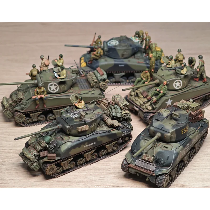 1:72 نموذج ثلاثية الأبعاد الطباعة رسمت الراتنج 5 قطعة جنود الدبابات العسكرية الأمريكية عمل الشكل DIY بها بنفسك المشهد ملحق جمع عرض المشجعين #1