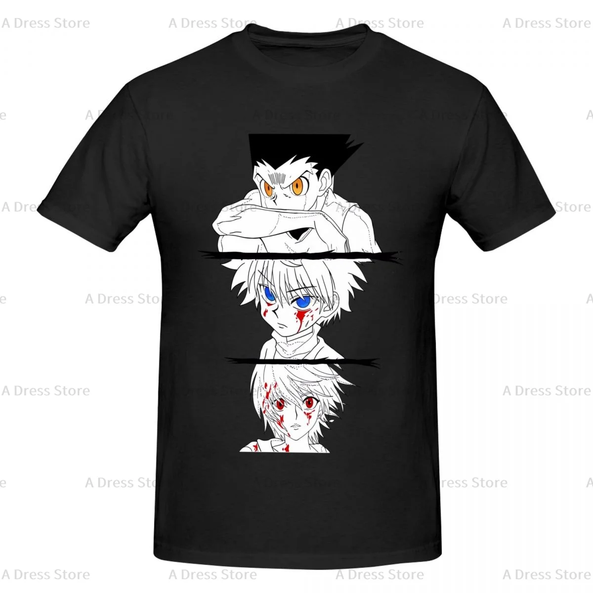 Japanese Anime Hunter X Hunter Men's round neck T-shirt,Oversized print Tee Shirt,Casual Large Size Tshirt