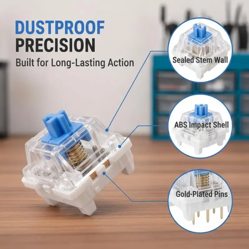 30/50 PCS 3 Pin Style Mechanical Keyboard Switches, Switch For 3D Printed Fidget Toys & Electronic DIY Projects
