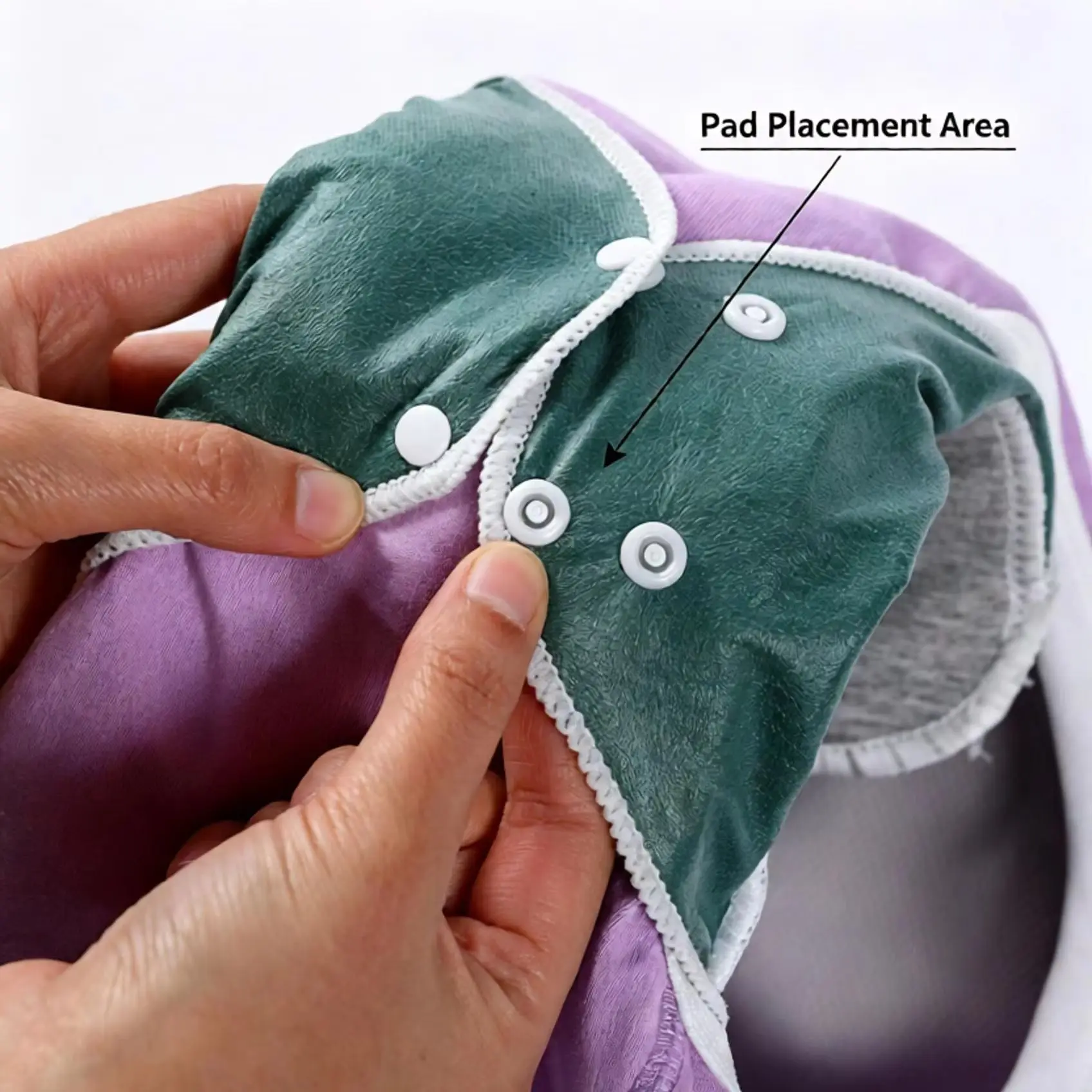 2Pcs Adult Cloth Diapers + 2Pcs Reusable Sanitary Pads Set Washable Leakproof Absorbent for Elderly Bedridden Incontinence Care