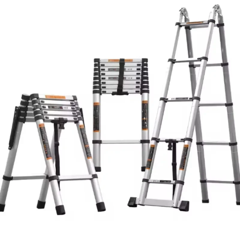 #Aluminum Alloy Heavy Duty Telescopic Ladder Multifunctional Foldable Portable For Home Industrial Use Factory Direct
