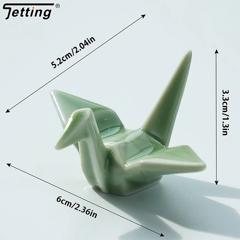 Ceramic Paper Crane Chopstick Rest Chopsticks Forks Spoon Holder Dinner Spoon Stand Home Decoration Ornament Housewarming Gift