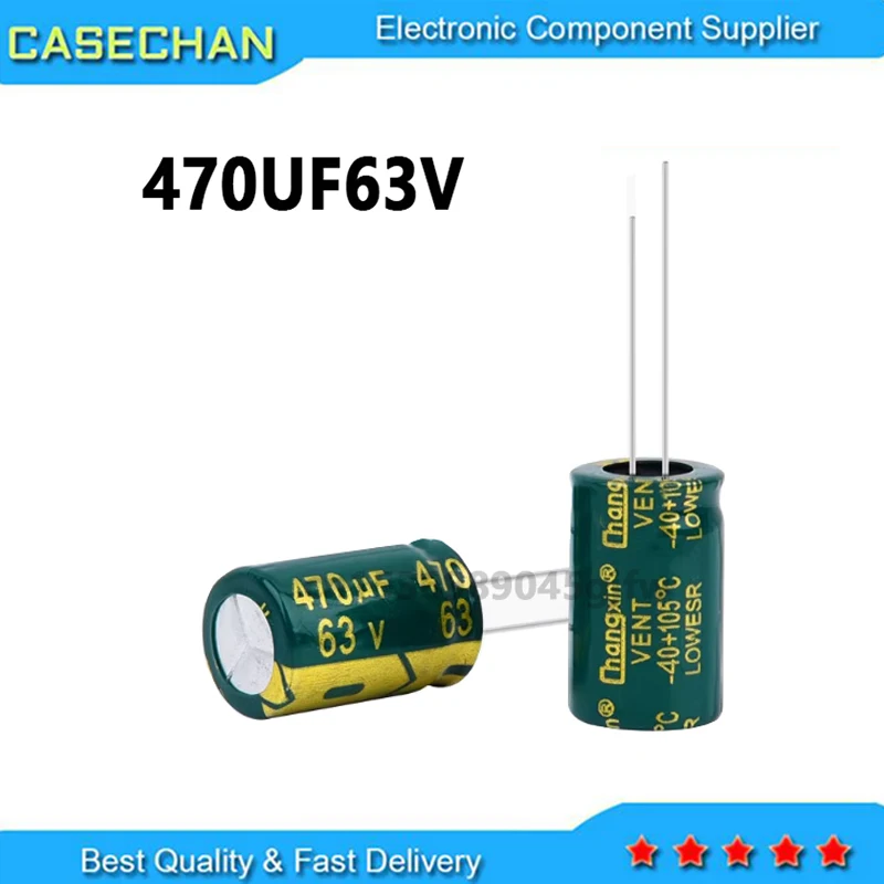 10PCS New and Original 13*20mm 63 V 470 UF CAP 470UF63V