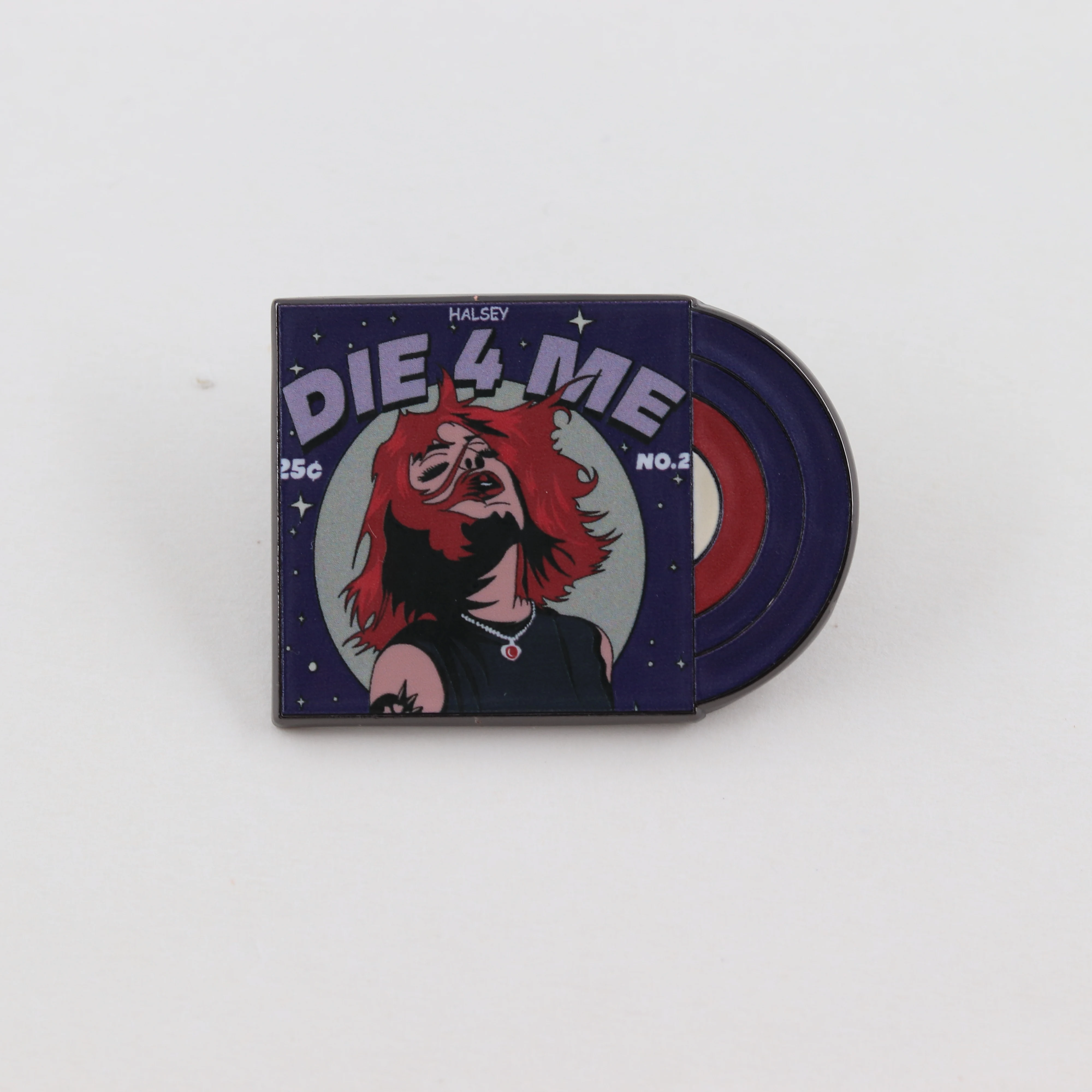 Halsey-Die 4 Me Emaille-Pin Musik-Sängerin Album-Cover Brosche Comic-Stil Rote Haare Mädchen Abzeichen Pop-Art Anstecknadeln Schmuck Geschenk – Detail 10