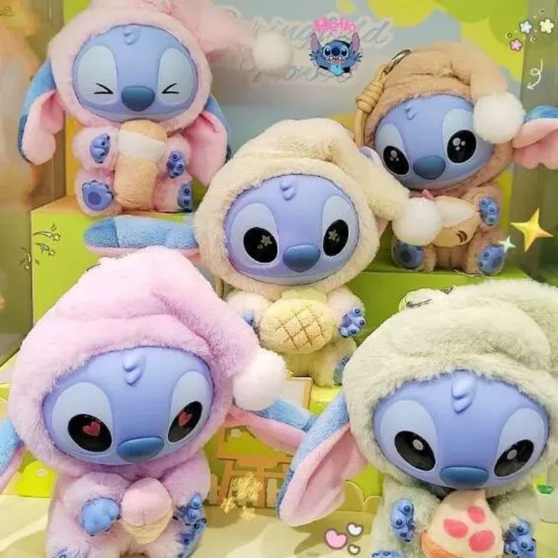 Cute Bedtime Snack Series Blind Box Plush Doll Keychain Kawaii Mystery Box Toy Bag Charm Soft Stuffed Pendant Birthday Gift