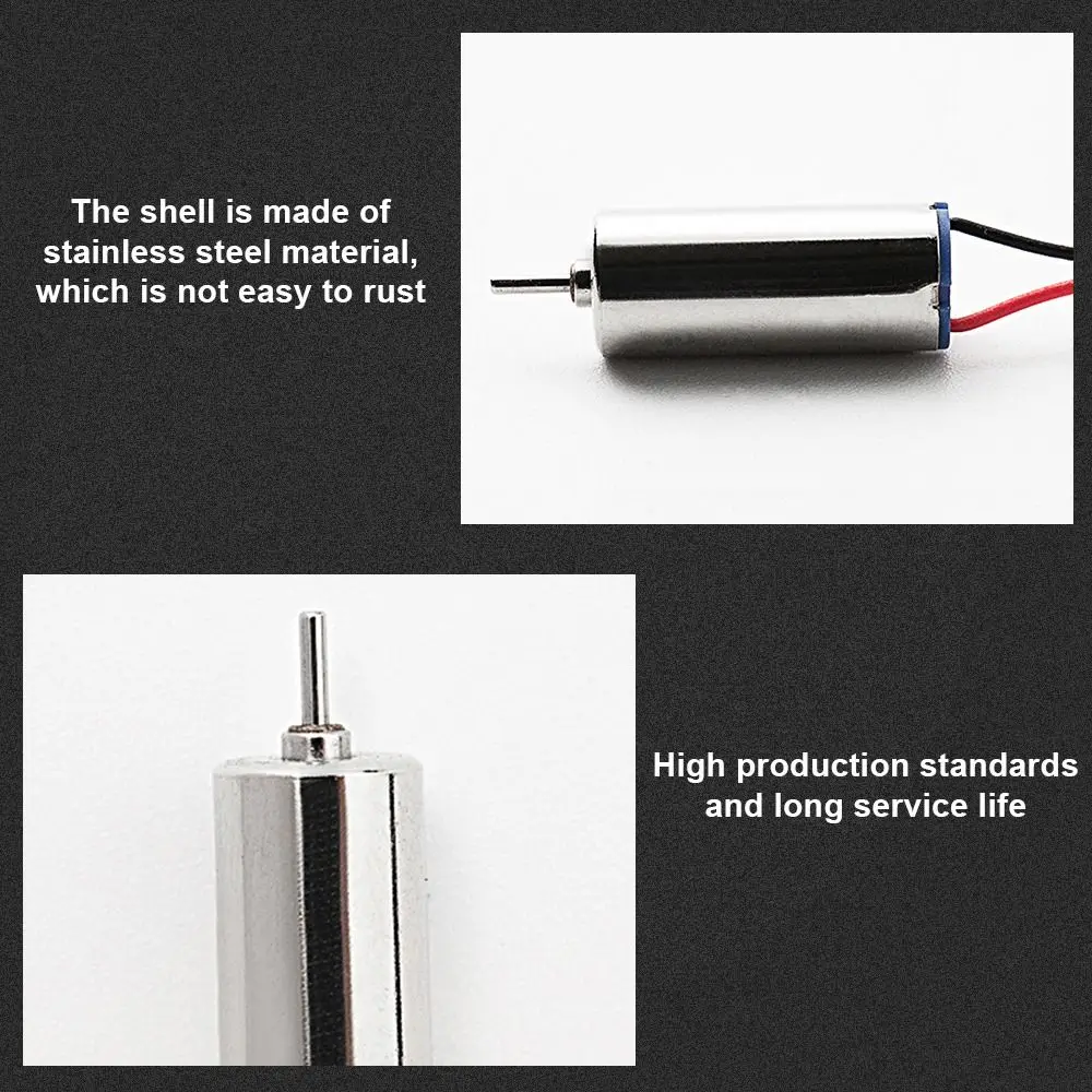 4pcs DC 3.7V 0.5W 614 Mini Coreless Motor High Strength Magnetic No-load Speed 3000 Model Airplane Motor High Speed