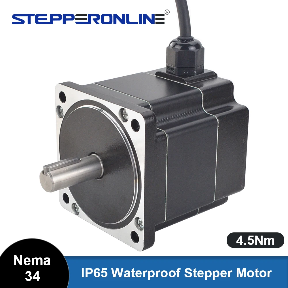 

STEPPERONLINE Nema 34 IP65 Waterproof Stepper Motor 4.5Nm 6.0A 86CM Step Motor for CNC 3D Milling Machine