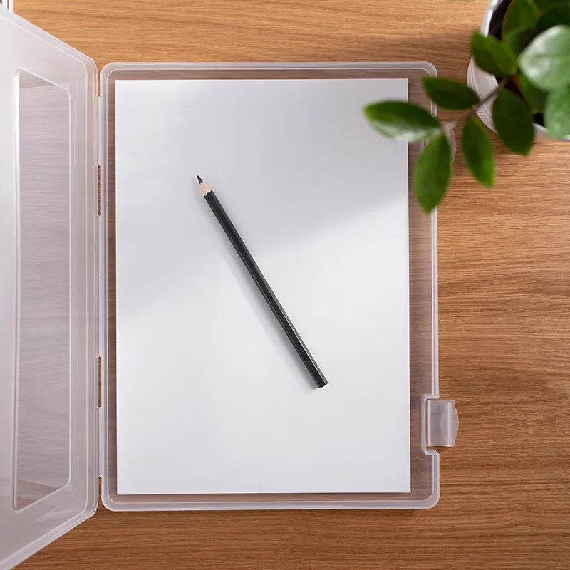 Book A4 Document Storage Box Desktop Office Test Paper Storage Certificate Storage Box scatola di File di smistamento dati trasparente