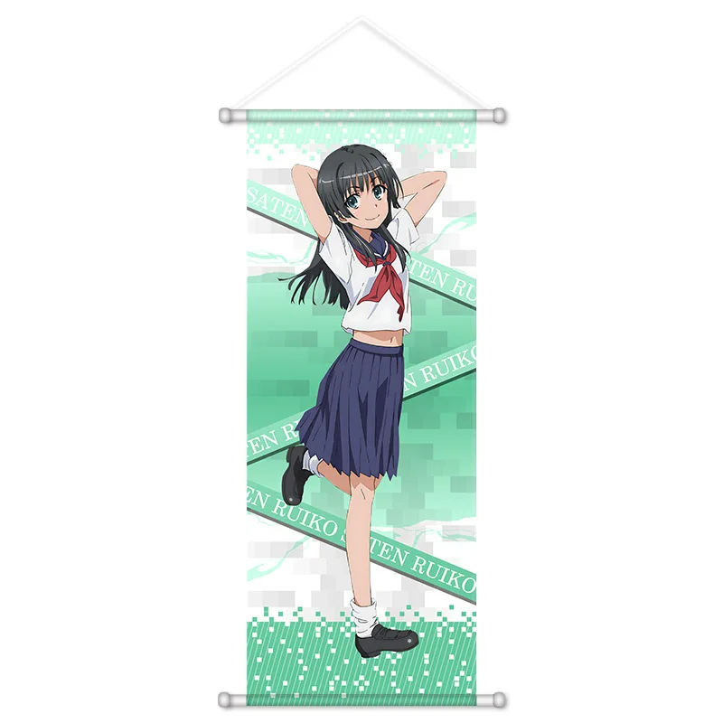 VIKAMA Green Sailor Uniform Anime Wall Scroll Tapestry Japanese School Girl Art Fabric Poster for Bedroom Dorm Room Decor Gift