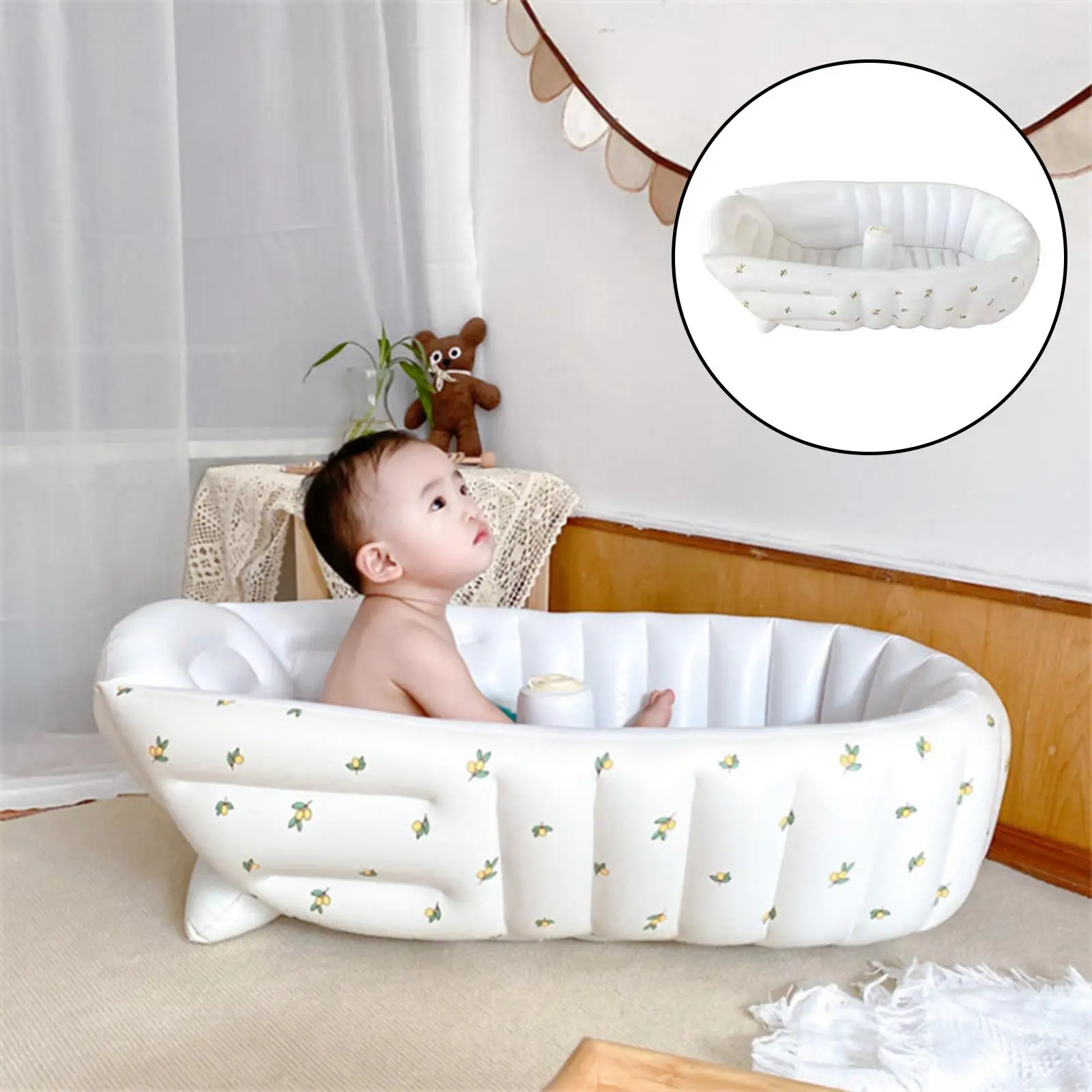 

Inflatable Bathtub Air Portable Carry Save Space for Home Toddler Infant