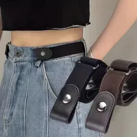 2pcs set No Buckle Elastic Belt For Women Men Unisex Stretch Belt For Pants Jeans Casual Buckle Free Adjustable Invisible Belts - Image 3