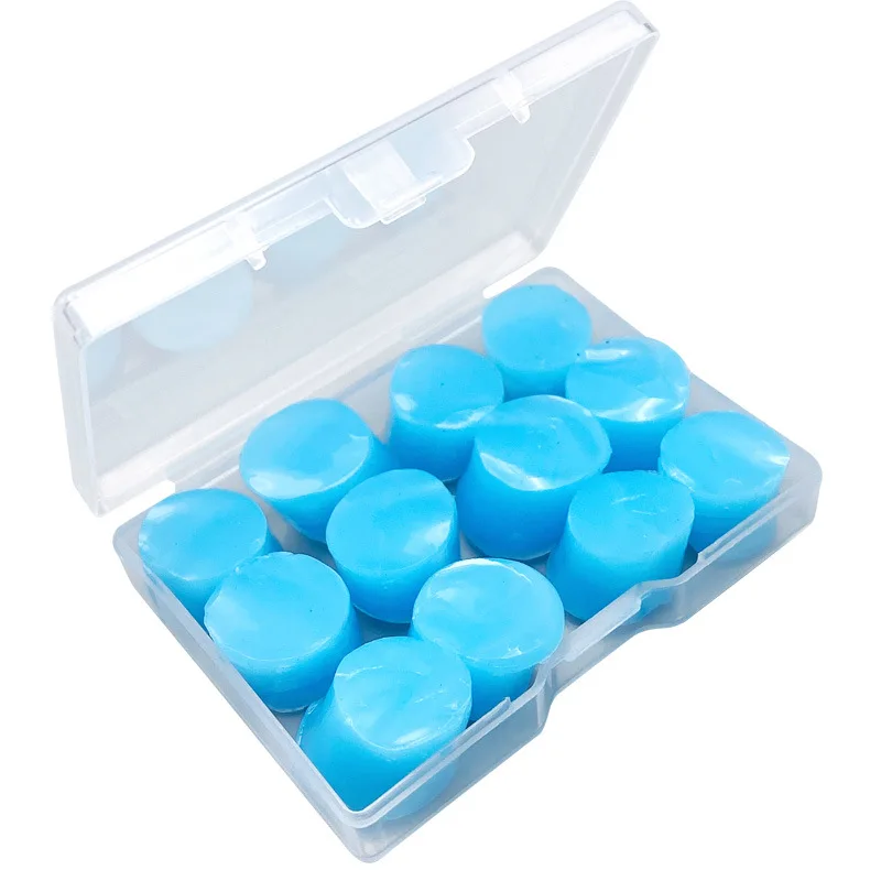 6/12PCS Silicone Ear Plugs Redução de Ruído Sono Anti Cancelamento Som Isolamento Proteção Earplug Dormir Reutilizáveis Ear Plugs