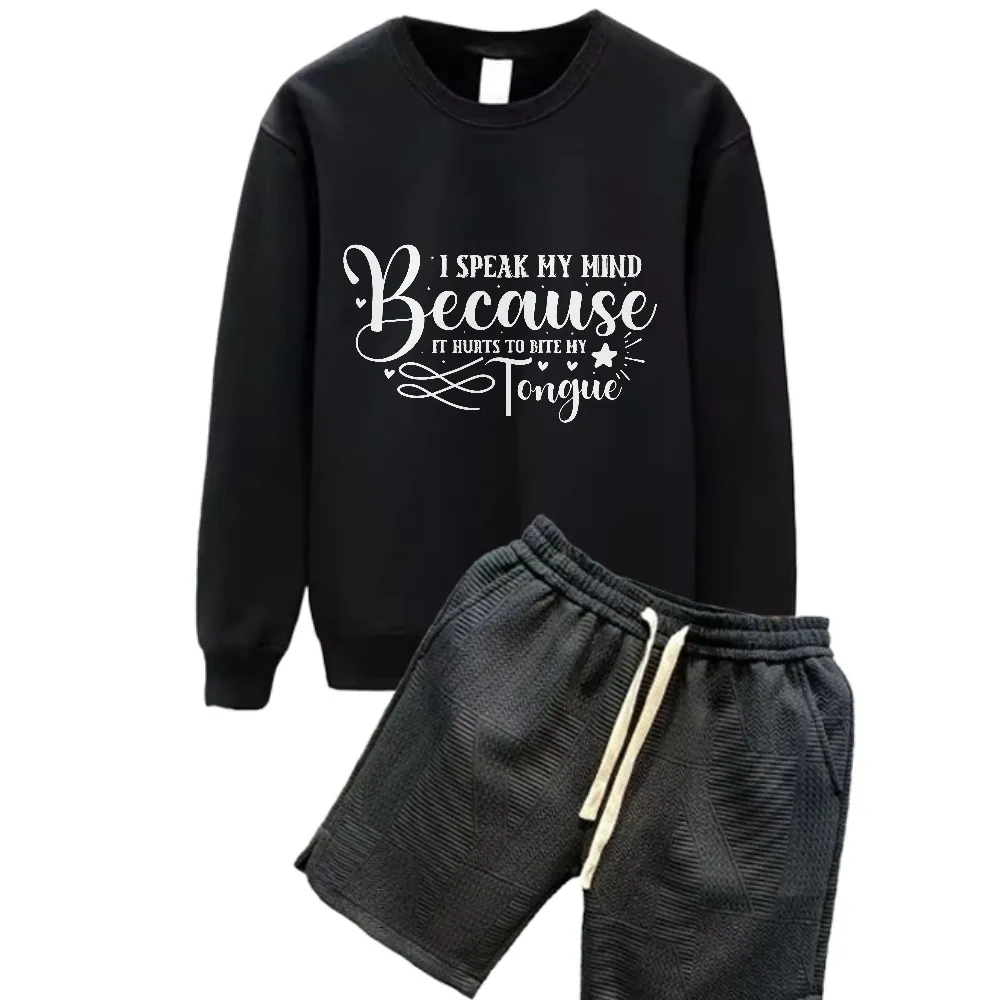 

2025 Men's Casual Innovative English printing Two-Piece Sets Comfortable Stylish Outfit for Daily Wear Spring And Autumn suits