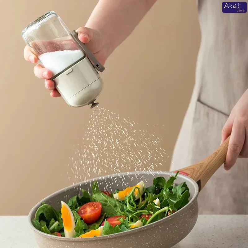 Multifunctional Seasoning Bottle Quantitative Seasoning Dispenser Measuring Salt Shaker Spice Jar Kitchen Storage Tools
