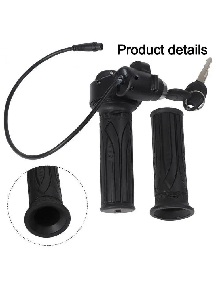 AliExpress NONE 48V eBike Throttle Grip with 6PIN Keys Support for Electric Scooter Tricycle Motorcycle 7/8 inch 22MM Handlebar Black
