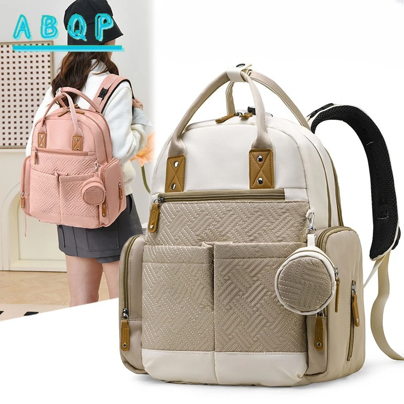 New Diaper Bag Backpack Large Capacity 2-piece Baby Bag Multifunctional Fashionable Portable Outing Baby Diaper Bag High Quality