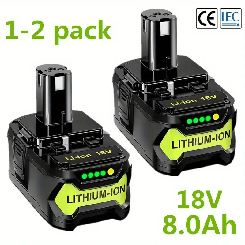 Für Ryobi - 18 Volt ONE+ 8,0 Ah Lithium-Ionen-Akku - Kompatibel mit Allen 18V ONE+ Werkzeugen - Lange Akkulaufzeit und Leistung – Detail 2