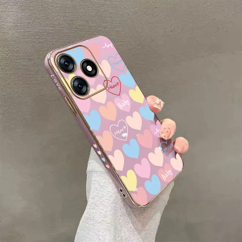 10 Healthy baby Plating Phone Case For Infinix Tecno Spark 10C 10Pro 9T 9PRO 9 8C 8Pro 7T 7Pro 7 6Go 6Air 5 5Air Go Pova 4 Cover