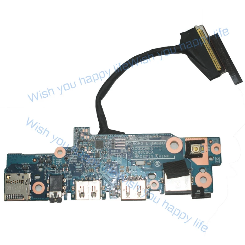 L... New USB Audio SD Card Reader RJ45 IO Board For Dell Latitude 3420 E3420 NF0202